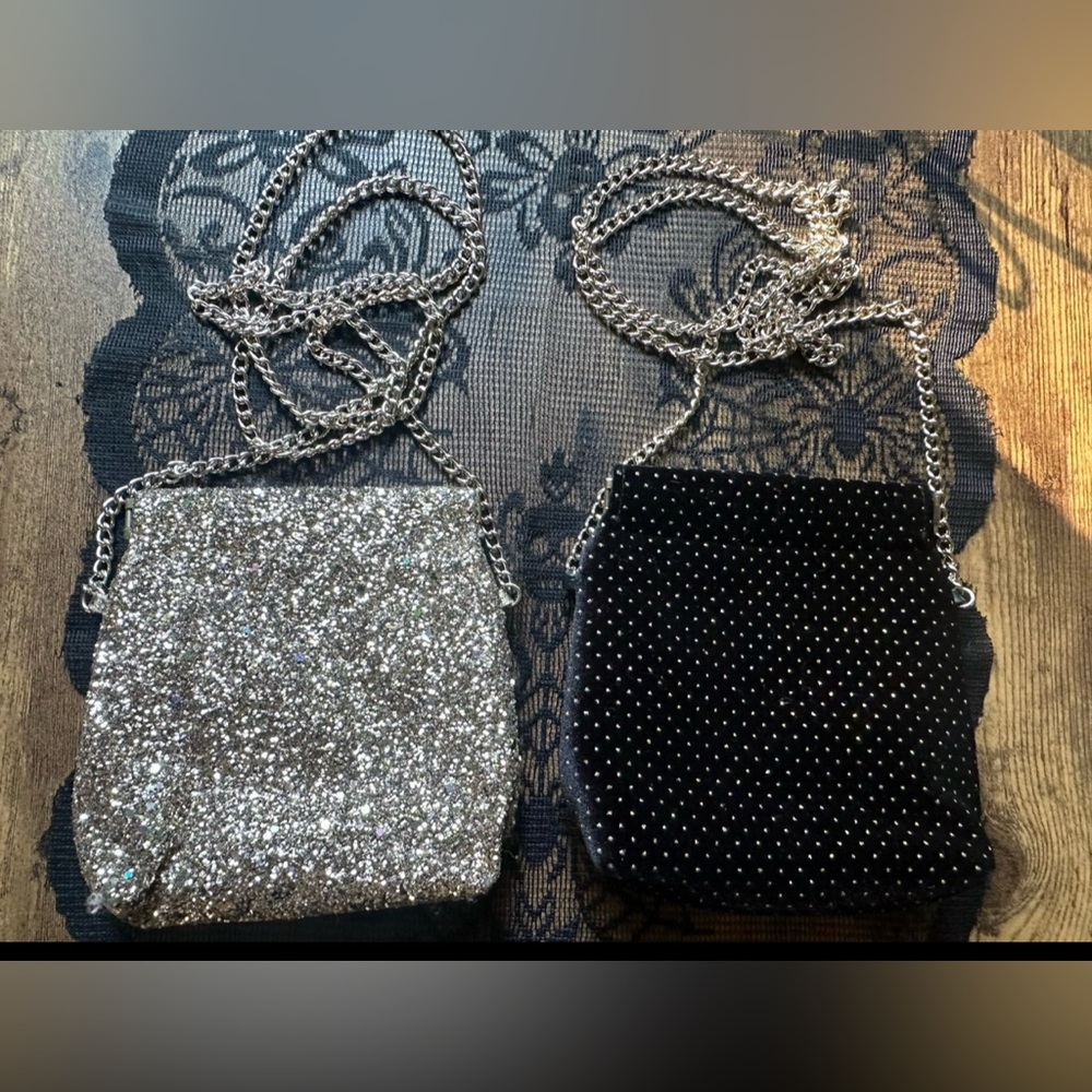 Sparkly pouch bags set of 2!